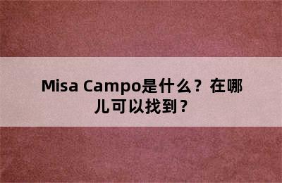 Misa Campo是什么？在哪儿可以找到？